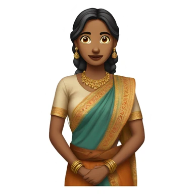 indian woman ethnic emoji sticker