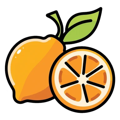 bergamot citrus fruit sticker
