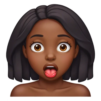 Drooling black girl sticker