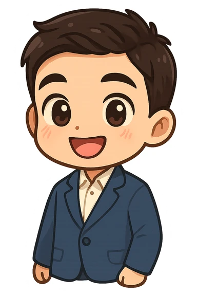 Convert the photo into a cute and cartoonish sticker with a transparent background. The face should have a happy and attractive expression, in a cartoon and fantasy style, emphasizing charm and playfulness. sticker