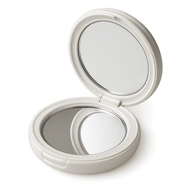 white luxury compact mirror sticker