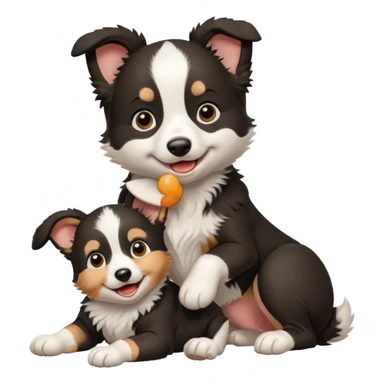 smile bordercollie baby sticker