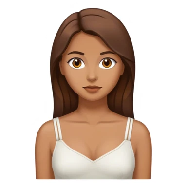 Romanian girl with brown hair tan skin sticker