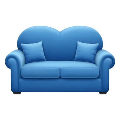 blue cozy sofa sticker