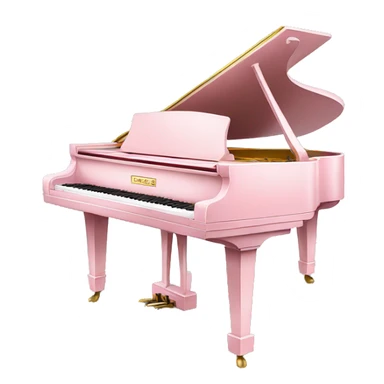 light pink grand piano sticker