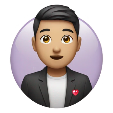 My Face with the korean Heart sign  sticker