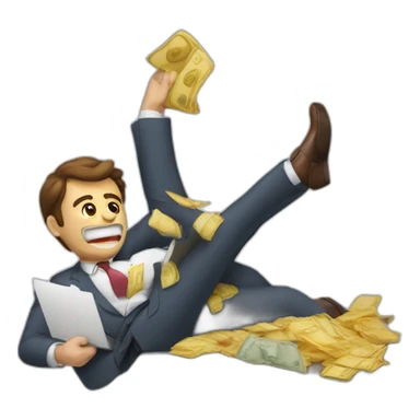 Businessman getting ripped off by a lying salesman  sticker