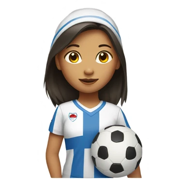 Filipino girl with a cast playing soccer sticker
