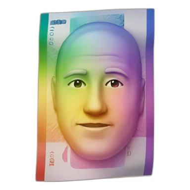 Custom 1000€ rainbow note sticker