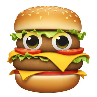 cheeseburger with arms  sticker