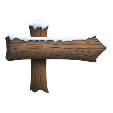 wood sign DECEMBER with snow over it sticker