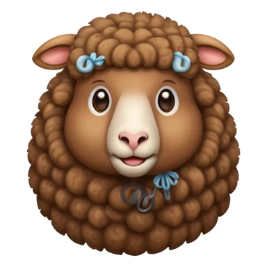 brown sheep emoji sticker