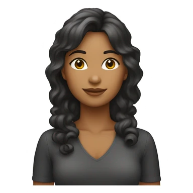 Una chica de pelo negro largo de 40 años con casco blanco  sticker