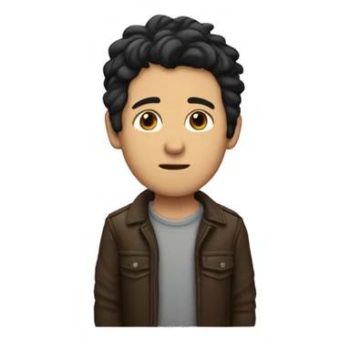 Paul Simonwith dark hair and small bear sticker