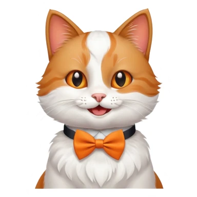 happy cat groom at a wedding sticker
