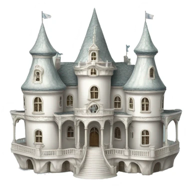 White Rococo castle sticker