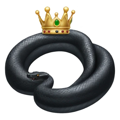 Black snake with queen’s crown sticker