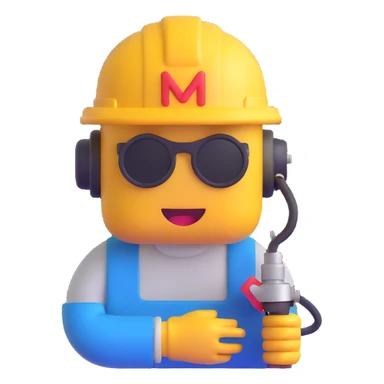 welder, 3D emoji style sticker