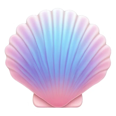 Pink and blue pastel scallop shell sticker