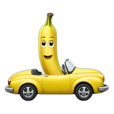Banana in a car sticker