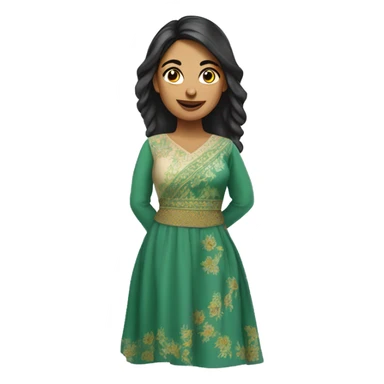 beautiful pakistan woman with dress saying " invest kro " sticker