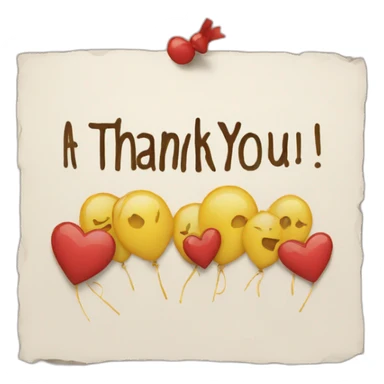 Thank you sign sticker