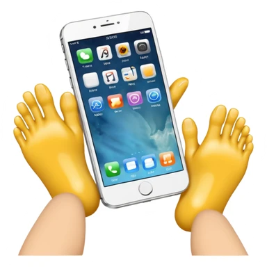 Phone with hands and feet sticker