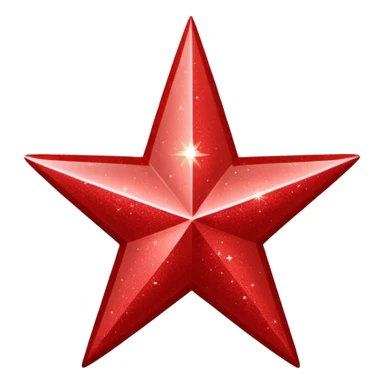 red glitter star sticker