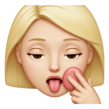 Eyes closed tongue out thumb to index finger sticker