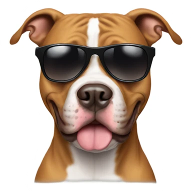 Pitbull wear sunglasses sticker