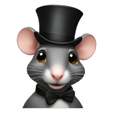 rat with a tophat sticker