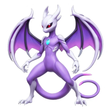 Mewtwo-Darkrai-Yveltal-Lunala-Fakémon-hybrid-creature (full body)  sticker