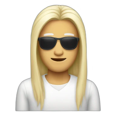 A guy with long white hear and sunglasses  sticker