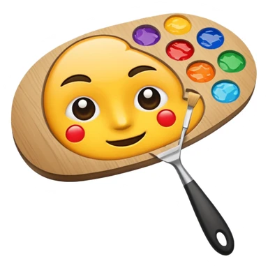 brush and palette knife sticker