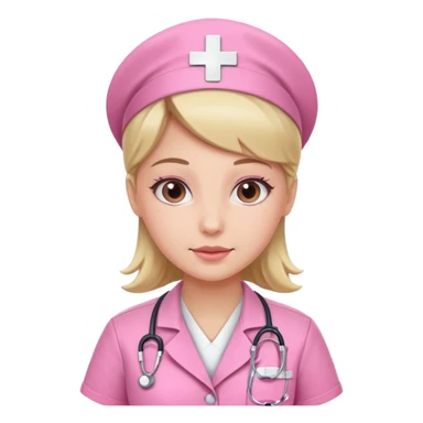 nurse with pink uniform sticker