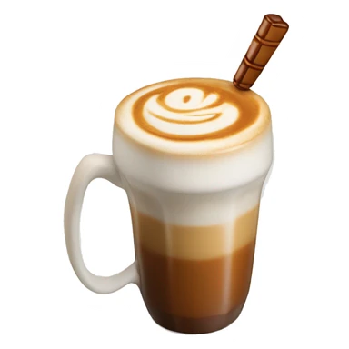 Latte Macchiato with caramel sticker