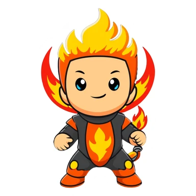 baby Jack Jack from The Incredibles with superpowers - on fire, laser eyes, and multiple forms sticker