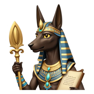 Anubis making an important announcement sticker