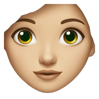 russian girl green eyes brown hairs sticker