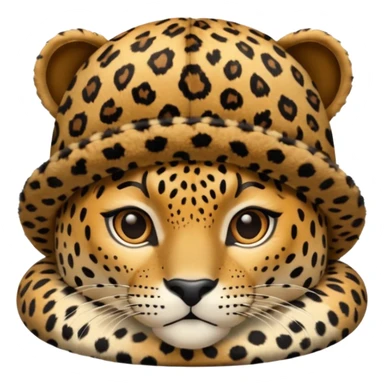 leopard print hat sticker