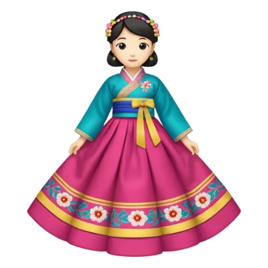 Hanbok with no human just the dress sticker