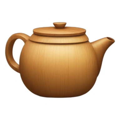 Teapot with wood sticker
