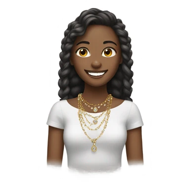 smiling girls with jewelry sticker