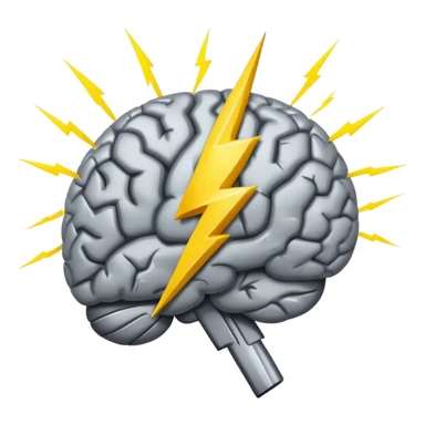 brain with a lightning bolt sticker