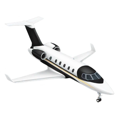 Black private jet sticker
