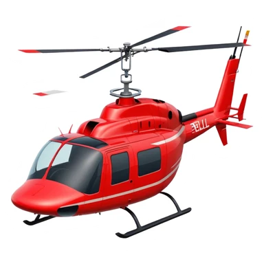 Bell 206 - Bell Helicopter (Model Year: 2021) (Iconic colour: Red) sticker