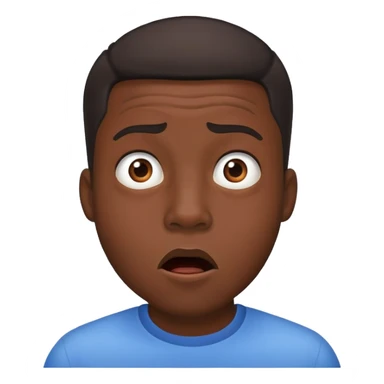 handsome Black guy shocked face sticker