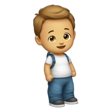 Bébé sur le dos de papa sticker