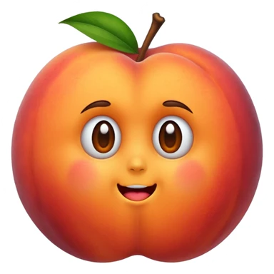 Peach with deep cleft sticker