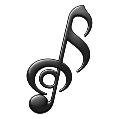black music note sticker